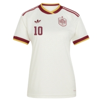 Camiseta España Dani Olmo #10 Segunda Equipación Replica Mundial 2026 para mujer mangas cortas